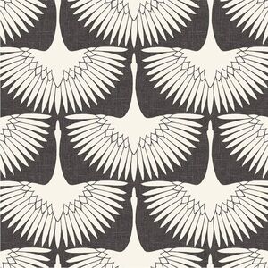 Tempaper Peel and Stick Wallpaper Feather Flock Storm Gray Genevieve Gorder NEW